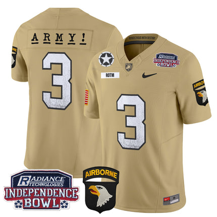 Men's Army Black Knights Independence Bowl Patch 2024 Vapor Limited Jersey - All Stitched