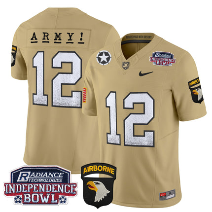 Men's Army Black Knights Independence Bowl Patch 2024 Vapor Limited Jersey - All Stitched