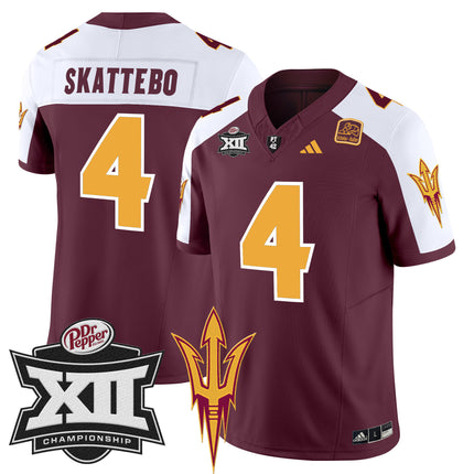 Men's Sun Devils 2024 Big 12 Championship Patch Vapor Limited Jersey - All Stitched