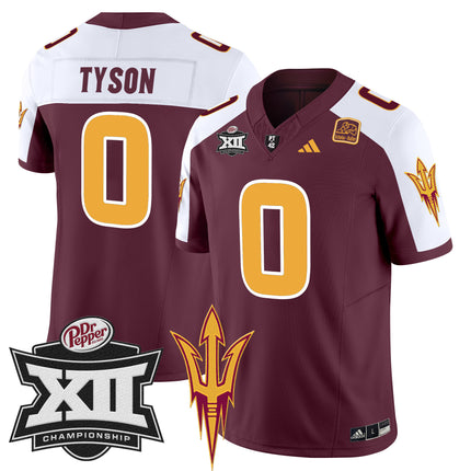 Men's Sun Devils 2024 Big 12 Championship Patch Vapor Limited Jersey - All Stitched