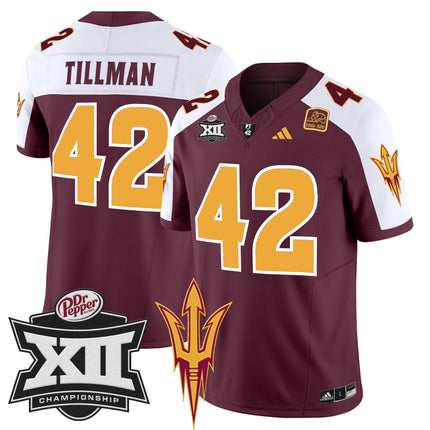 Men's Sun Devils 2024 Big 12 Championship Patch Vapor Limited Jersey - All Stitched