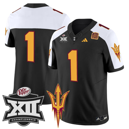Men's Sun Devils 2024 Big 12 Championship Patch Vapor Limited Jersey - All Stitched
