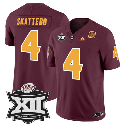 Men's Sun Devils 2024 Big 12 Championship Patch Vapor Limited Jersey - All Stitched