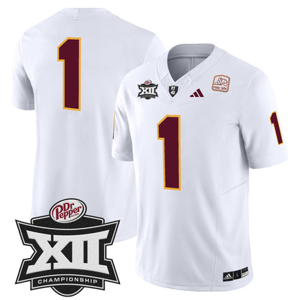 Men's Sun Devils 2024 Big 12 Championship Patch Vapor Limited Jersey - All Stitched