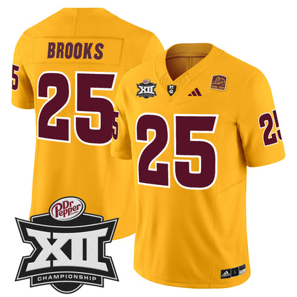 Men's Sun Devils 2024 Big 12 Championship Patch Vapor Limited Jersey - All Stitched