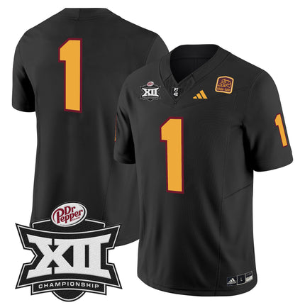 Men's Sun Devils 2024 Big 12 Championship Patch Vapor Limited Jersey - All Stitched