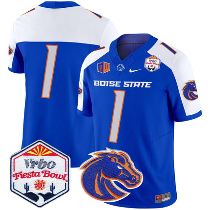 Men's Boise State Broncos 2025 The Fiesta Bowl Patch Vapor Limited Jersey - All Stitched