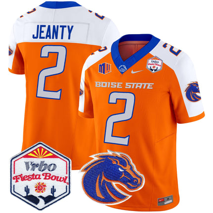 Men's Boise State Broncos 2025 The Fiesta Bowl Patch Vapor Limited Jersey - All Stitched
