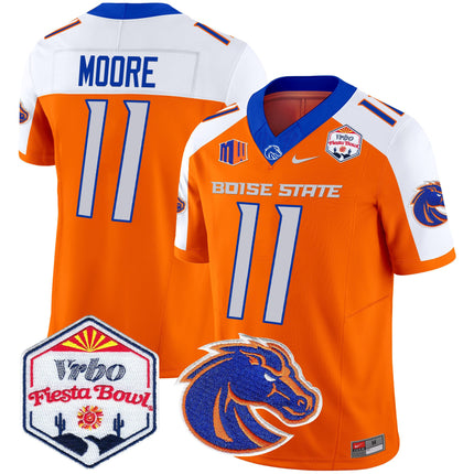 Men's Boise State Broncos 2025 The Fiesta Bowl Patch Vapor Limited Jersey - All Stitched