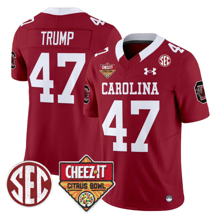 Men's South Carolina Gamecocks 1980 Throwback Cheez-It Citrus Bowl Patch Vapor Limited Jersey - All Stitched