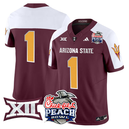 Men's Arizona State Sun Devils 2025 Peach Bowl Vapor Limited Jersey - All Stitched