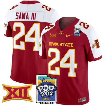 Men's Iowa State Cyclones 2025 PopTarts Bowl Patch Vapor Limited Jersey - All Stitched