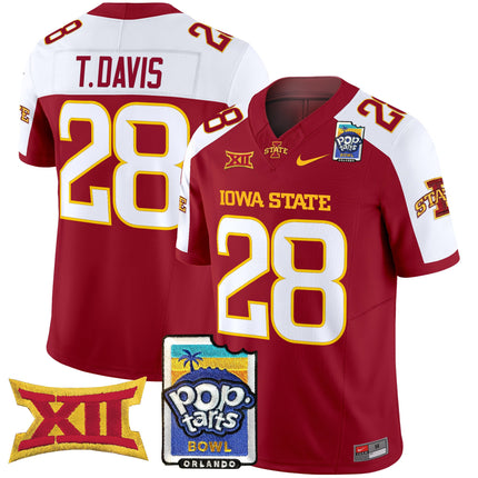 Men's Iowa State Cyclones 2025 PopTarts Bowl Patch Vapor Limited Jersey - All Stitched