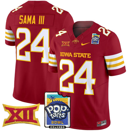 Men's Iowa State Cyclones 2025 PopTarts Bowl Patch Vapor Limited Jersey - All Stitched