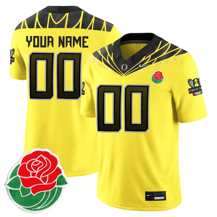 Oregon Ducks Rose Bowl Patch Vapor Limited Custom Jersey - All Stitched