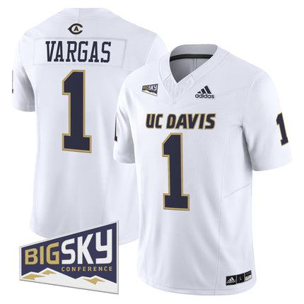 Men's UC Davis Aggies 2025 'Lake Tahoe Patch' Vapor Limited Jersey - All Stitched