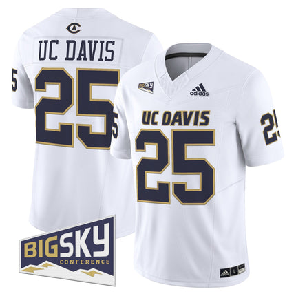 Men's UC Davis Aggies 2025 'Lake Tahoe Patch' Vapor Limited Jersey - All Stitched