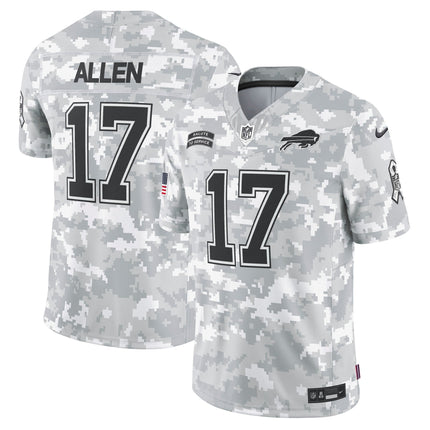 Josh Allen Buffalo Bills 2024 Salute to Service Vapor Limited Jersey - Arctic Camo