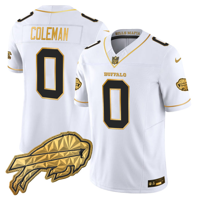 Men's Buffalo Bills 2025 "Rivalries" Gold Vapor Limited Jersey - All Stitched
