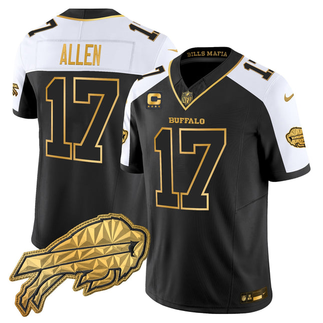 Men's Buffalo Bills 2025 "Rivalries" Gold Vapor Limited Jersey - All Stitched