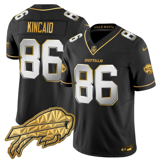 Men's Buffalo Bills 2025 "Rivalries" Gold Vapor Limited Jersey - All Stitched