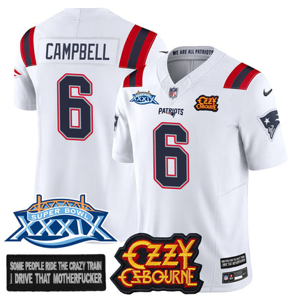 Men's New England Patriots Ozzy Osbourne Jersey - Memories Super Bowl XXXIX - All Stitched