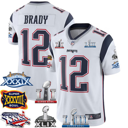 Tom Brady New England Patriots Jersey - 6x SB Champions Patch