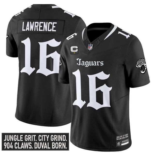 Men's Jacksonville Jaguars 'Gothic Duvall Shadows Edition' Vapor Jersey - All Stitched
