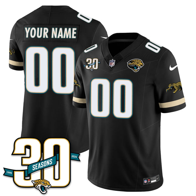 Custom Name/Gender Jacksonville Jaguars 1990s Throwback Uniforms - All Stitched