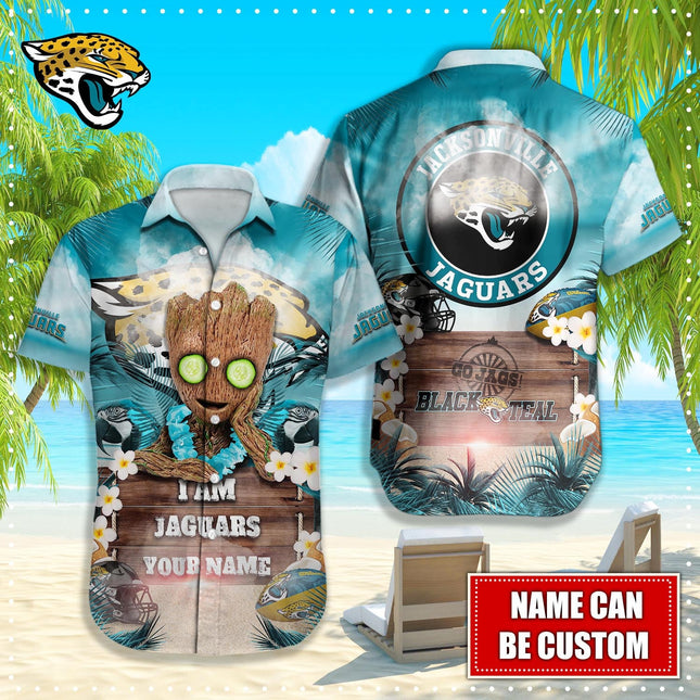 Jacksonville Jaguars NFL-Hawaiian shirt custom Q-48112