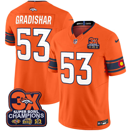 Men's Denver Broncos 3x Patch Colorado Flag Vapor Limited Jersey - All Stitched