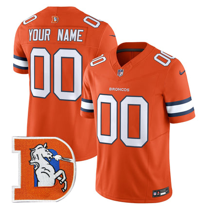 Custom Denver Broncos Throwback Vapor Limited Jersey V2 - All Stitched