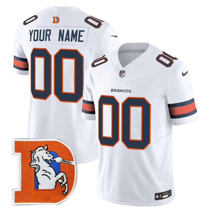 Custom Denver Broncos Throwback Vapor Limited Jersey V2 - All Stitched