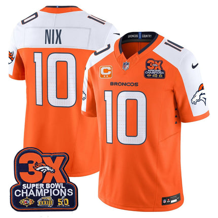 Men's Denver Broncos 3-Time Champions Patch Vapor Limited Jersey - All Stitched