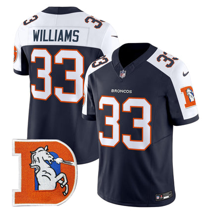 Men's Denver Broncos Throwback Vapor Limited Jersey V2 - All Stitched