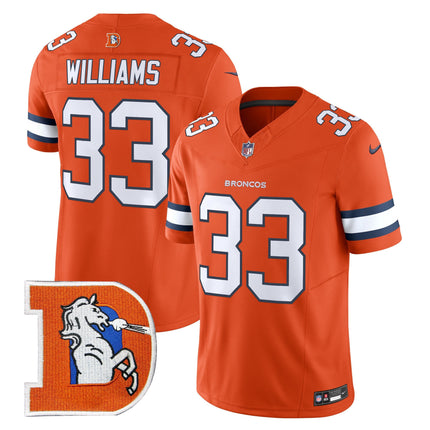 Men's Denver Broncos Throwback Vapor Limited Jersey V2 - All Stitched