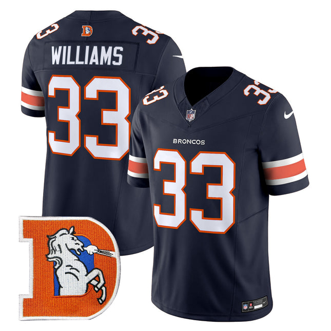 Men's Denver Broncos Throwback Vapor Limited Jersey V2 - All Stitched