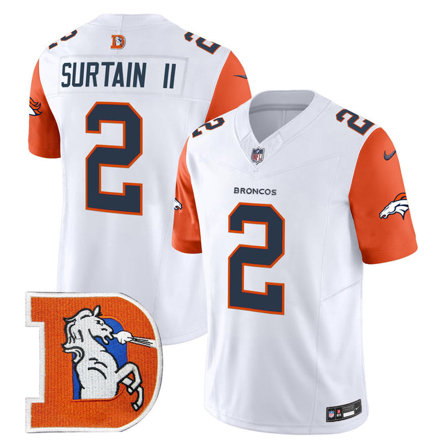Men's Denver Broncos Throwback Vapor Limited Jersey V2 - All Stitched
