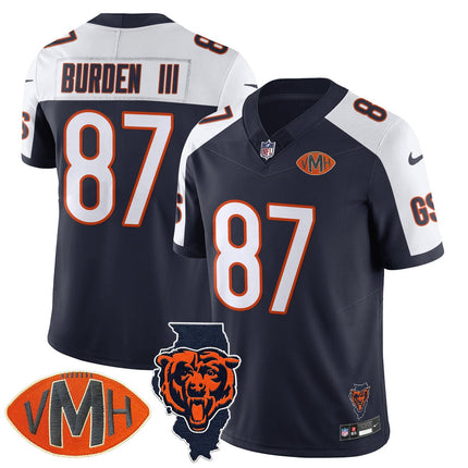 Custom Chicago Bears Honor Virginia Halas McCaskey Jersey - All Stitched