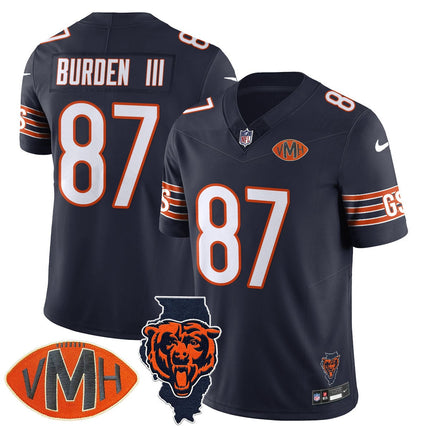 Custom Chicago Bears Honor Virginia Halas McCaskey Jersey - All Stitched
