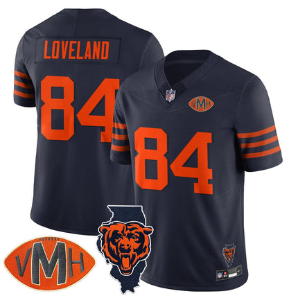 Custom Chicago Bears Honor Virginia Halas McCaskey Jersey - All Stitched