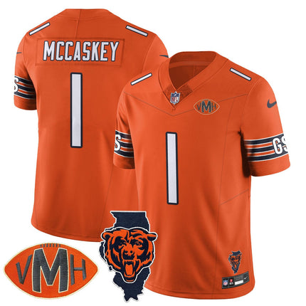 Custom Chicago Bears Honor Virginia Halas McCaskey Jersey - All Stitched