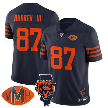 Custom Chicago Bears Honor Virginia Halas McCaskey Jersey - All Stitched