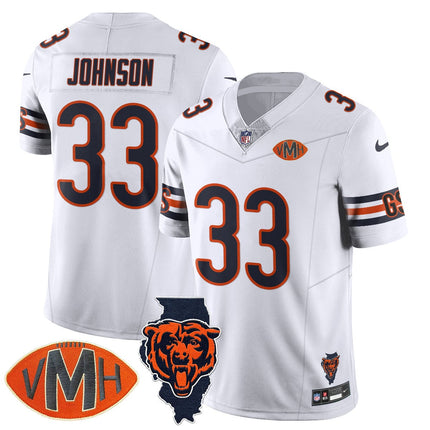 Custom Chicago Bears Honor Virginia Halas McCaskey Jersey - All Stitched