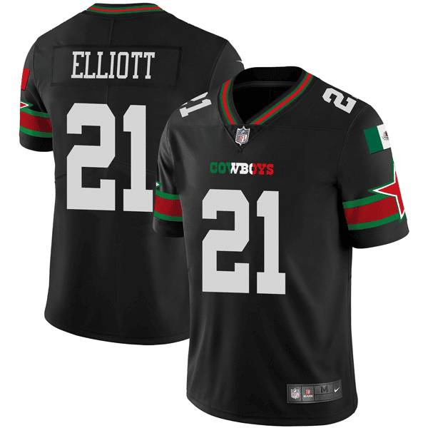 Dallas Cowboys Black Mexican Vapor Limited Jersey - All Stitched
