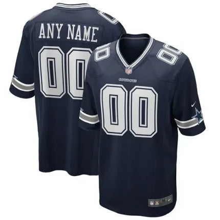 Custom Dallas Cowboys Navy Jersey – All Stitched