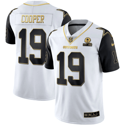 Dallas Cowboys Color Rush Vapor White Gold Limited Jersey EST 1960 Patch - All Stitched