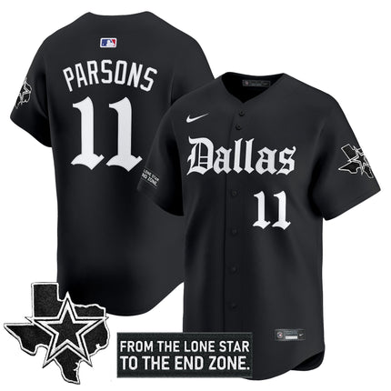 Men's Dallas Cowboys 'Gothic Lone Star Edition' Vapor Baseball Jersey - All Stitched