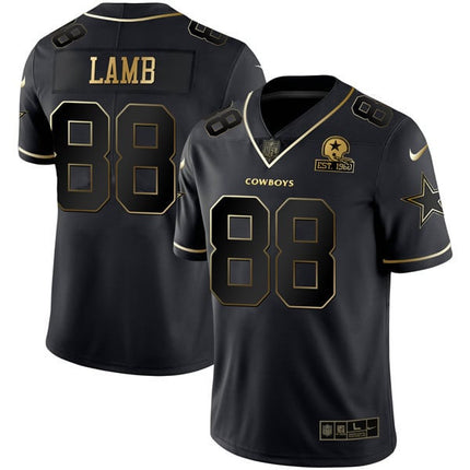Men’s Dallas Cowboys Black Gold Jersey Collection – All Stitched