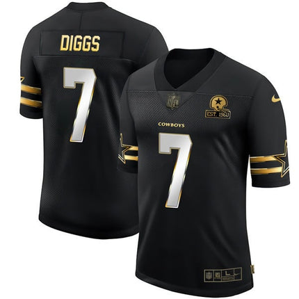 Men’s Dallas Cowboys Black Gold Jersey Collection – All Stitched